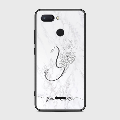 Xiaomi Redmi 6 Cover - Personalized Alphabet Series - HQ Ultra Shine Premium Infinity Glass Soft Silicon Borders Case