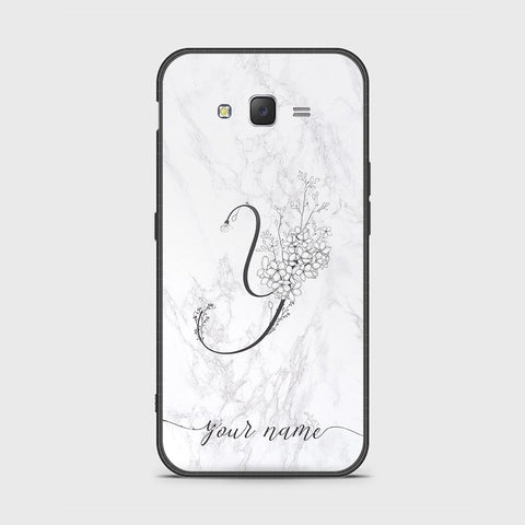 Samsung Galaxy J7 2015 Cover - Personalized Alphabet Series - HQ Ultra Shine Premium Infinity Glass Soft Silicon Borders Case