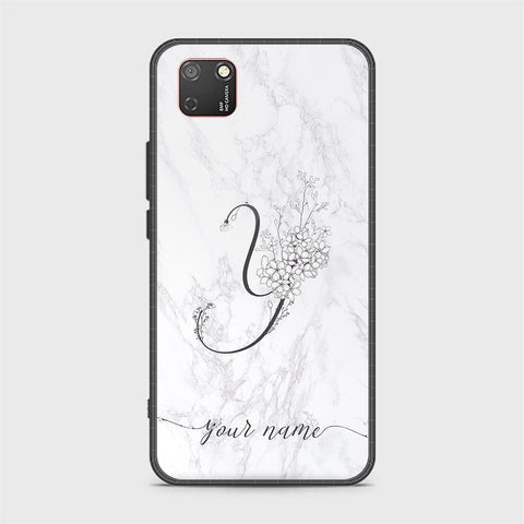 Huawei Y7p Cover - Personalized Alphabet Series - HQ Ultra Shine Premium Infinity Glass Soft Silicon Borders Case