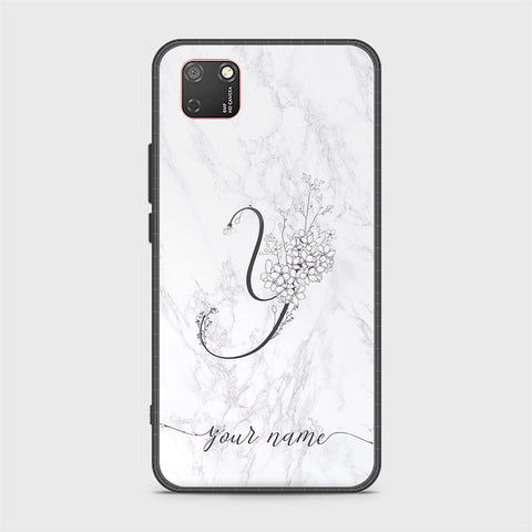 Huawei Y5p Cover - Personalized Alphabet Series - HQ Ultra Shine Premium Infinity Glass Soft Silicon Borders Case