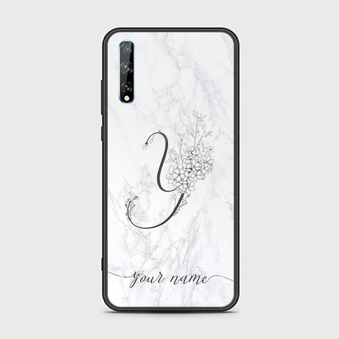 Huawei Y8p Cover - Personalized Alphabet Series - HQ Ultra Shine Premium Infinity Glass Soft Silicon Borders Case