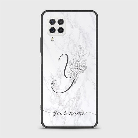 Samsung Galaxy A22 Cover - Personalized Alphabet Series - HQ Ultra Shine Premium Infinity Glass Soft Silicon Borders Case