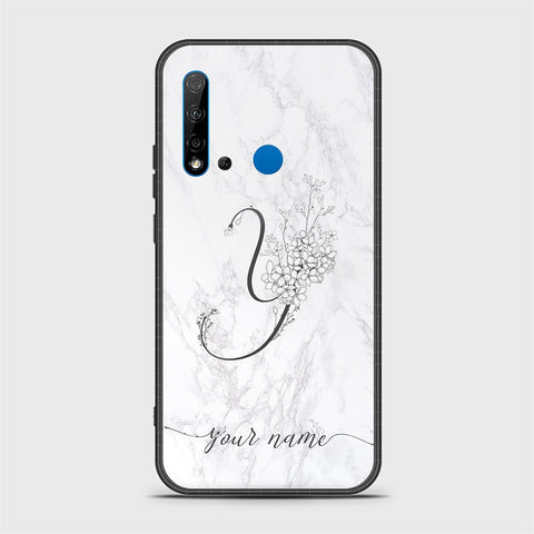 Huawi P20 Lite 2019 Cover - Personalized Alphabet Series - HQ Ultra Shine Premium Infinity Glass Soft Silicon Borders Case