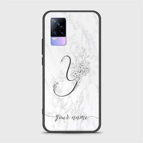 Vivo V21e Cover - Personalized Alphabet Series - HQ Ultra Shine Premium Infinity Glass Soft Silicon Borders Case