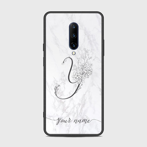 OnePlus 7 Pro Cover - Personalized Alphabet Series - HQ Ultra Shine Premium Infinity Glass Soft Silicon Borders Case