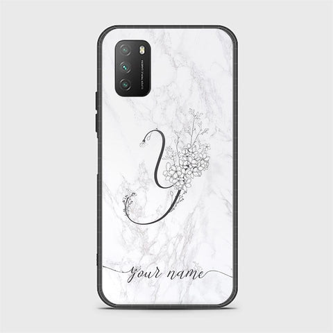 Xiaomi Redmi 9T Cover - Personalized Alphabet Series - HQ Ultra Shine Premium Infinity Glass Soft Silicon Borders Case