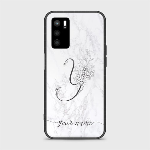 Oppo A16 Cover - Personalized Alphabet Series - HQ Ultra Shine Premium Infinity Glass Soft Silicon Borders Case