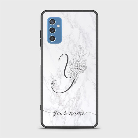 Samsung Galaxy M52 5G Cover - Personalized Alphabet Series - HQ Ultra Shine Premium Infinity Glass Soft Silicon Borders Case