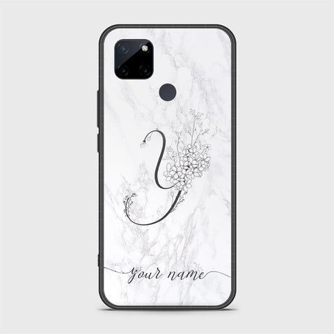 Realme C21Y Cover - Personalized Alphabet Series - HQ Ultra Shine Premium Infinity Glass Soft Silicon Borders Case