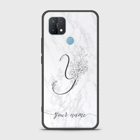 Oppo A35 Cover - Personalized Alphabet Series - HQ Ultra Shine Premium Infinity Glass Soft Silicon Borders Case