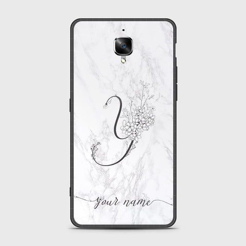 Oneplus 3 Cover - Personalized Alphabet Series Series - HQ Ultra Shine Premium Infinity Glass Soft Silicon Borders Case