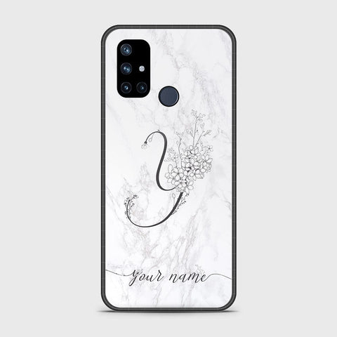 OnePlus Nord N10 Cover - Personalized Alphabet Series Series - HQ Ultra Shine Premium Infinity Glass Soft Silicon Borders Case