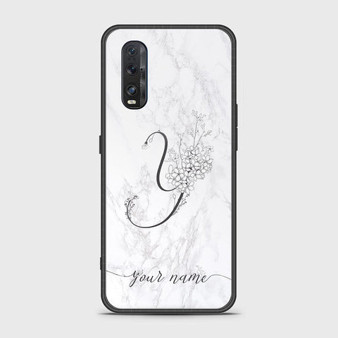 Oppo Find X2 Cover - Personalized Alphabet Series Series - HQ Ultra Shine Premium Infinity Glass Soft Silicon Borders Case