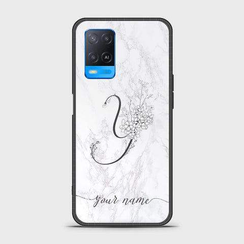 Oppo A54 4G Cover - Personalized Alphabet Series Series - HQ Ultra Shine Premium Infinity Glass Soft Silicon Borders Case
