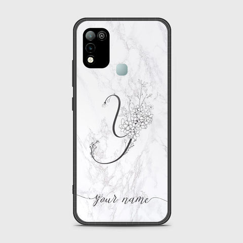 Infinix Hot 10 Play Cover - Personalized Alphabet Series Series - HQ Ultra Shine Premium Infinity Glass Soft Silicon Borders Case