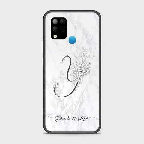 Infinix Hot 10s Cover - Personalized Alphabet Series Series - HQ Ultra Shine Premium Infinity Glass Soft Silicon Borders Case