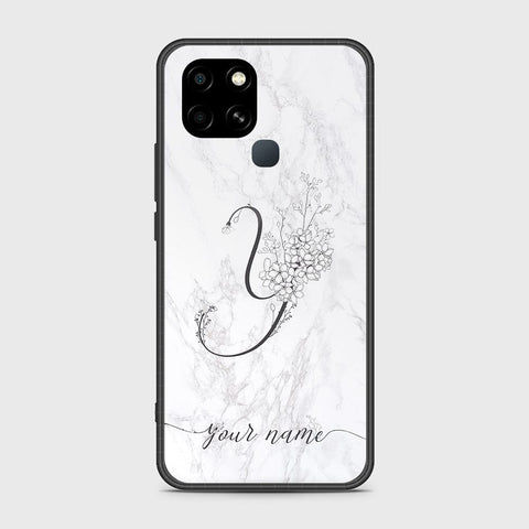 Infinix Smart 6 Cover - Personalized Alphabet Series Series - HQ Ultra Shine Premium Infinity Glass Soft Silicon Borders Cas