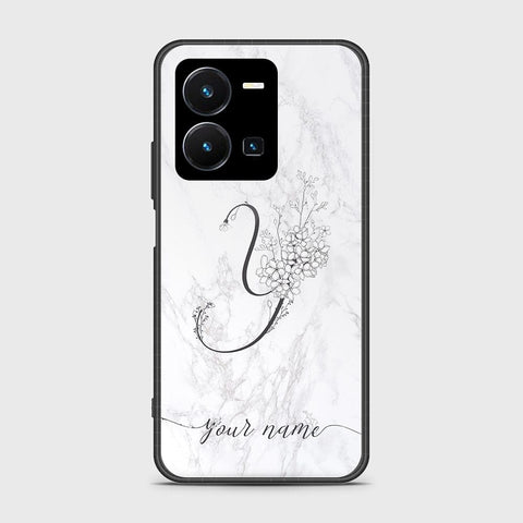 Vivo Y35 4G Cover - Personalized Alphabet Series Series - HQ Ultra Shine Premium Infinity Glass Soft Silicon Borders Case