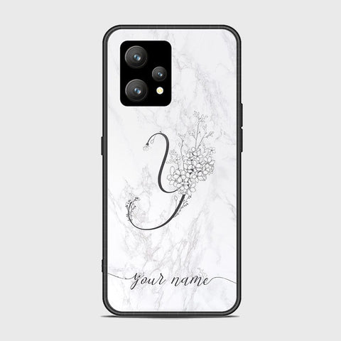 Realme 9 4G Cover - Personalized Alphabet Series Series - HQ Ultra Shine Premium Infinity Glass Soft Silicon Borders Case