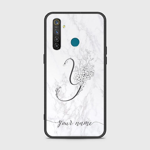 Realme 5 Pro Cover - Personalized Alphabet Series - HQ Ultra Shine Premium Infinity Glass Soft Silicon Borders Case