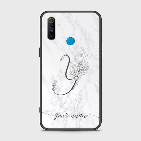 Realme 5s Cover - Personalized Alphabet Series - HQ Ultra Shine Premium Infinity Glass Soft Silicon Borders Case