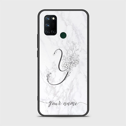 Realme 7i Cover - Personalized Alphabet Series - HQ Ultra Shine Premium Infinity Glass Soft Silicon Borders Case