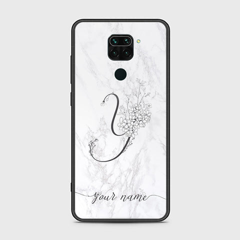 Xiaomi Redmi Note 9 Cover - Personalized Alphabet Series - HQ Ultra Shine Premium Infinity Glass Soft Silicon Borders Case