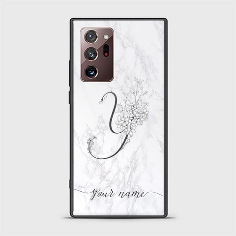 Samsung Galaxy Note 20 Ultra Cover - Personalized Alphabet Series - HQ Ultra Shine Premium Infinity Glass Soft Silicon Borders Case
