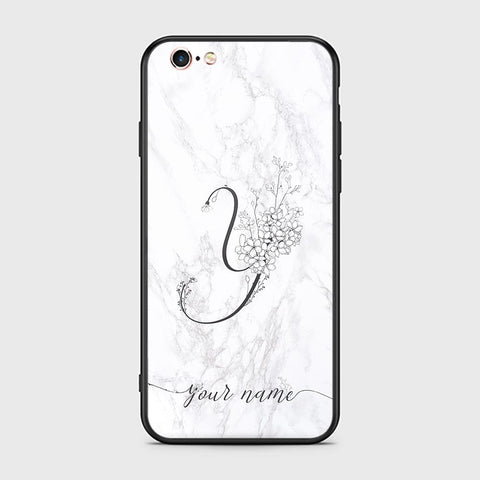 iPhone 6s Plus / 6 Plus Cover - Personalized Alphabet Series - HQ Ultra Shine Premium Infinity Glass Soft Silicon Borders Case