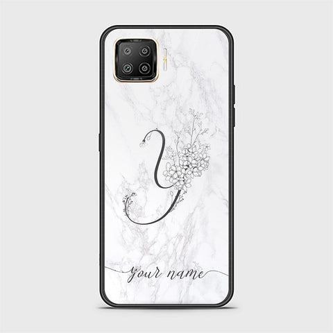 Oppo Reno 4 Lite Cover - Personalized Alphabet Series Series - HQ Ultra Shine Premium Infinity Glass Soft Silicon Borders Case