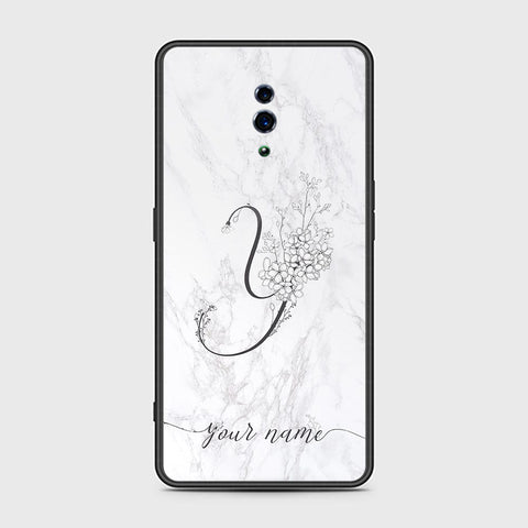 Oppo Reno Cover - Personalized Alphabet Series Series - HQ Ultra Shine Premium Infinity Glass Soft Silicon Borders Case