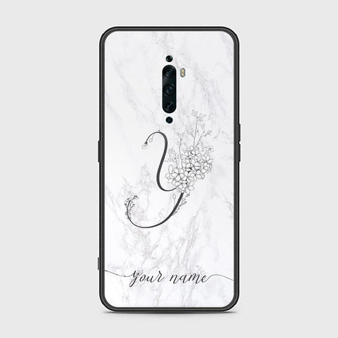 Oppo Reno 2Z Cover - Personalized Alphabet Series Series - HQ Ultra Shine Premium Infinity Glass Soft Silicon Borders Case