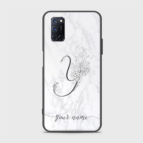 Oppo A52 Cover - Personalized Alphabet Series Series - HQ Ultra Shine Premium Infinity Glass Soft Silicon Borders Case
