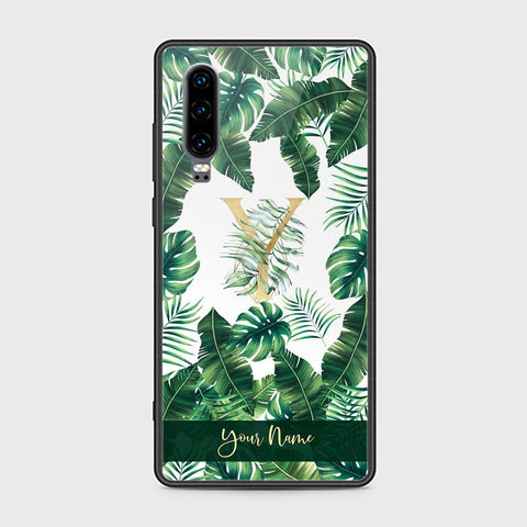 Huawei P30 Cover - Personalized Alphabet Series Series - HQ Ultra Shine Premium Infinity Glass Soft Silicon Borders Case