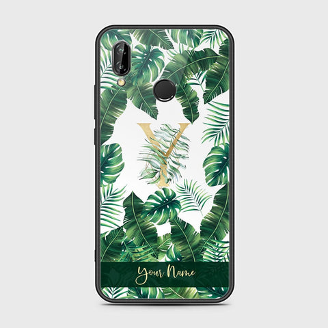 Huawei P20 Lite Cover - Personalized Alphabet Series Series - HQ Ultra Shine Premium Infinity Glass Soft Silicon Borders Case