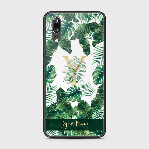 Huawei P20 Cover - Personalized Alphabet Series Series - HQ Ultra Shine Premium Infinity Glass Soft Silicon Borders Case