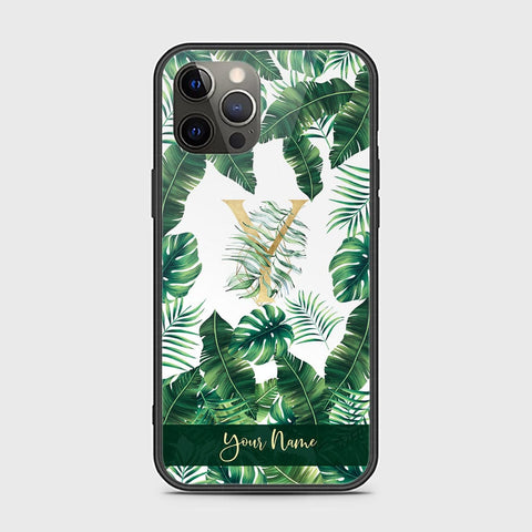 iPhone 12 Cover -Personalized Alphabet Series - HQ Ultra Shine Premium Infinity Glass Soft Silicon Borders Case
