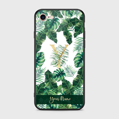 iPhone 8 / 7 Cover -Personalized Alphabet Series - HQ Ultra Shine Premium Infinity Glass Soft Silicon Borders Case
