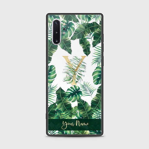 Samsung Galaxy Note 10 Plus Cover - Personalized Alphabet Series Series - HQ Ultra Shine Premium Infinity Glass Soft Silicon Borders Case