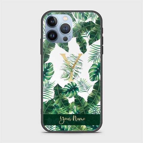 iPhone 14 Pro Max Cover - Personalized Alphabet Series - HQ Ultra Shine Premium Infinity Glass Soft Silicon Borders Case