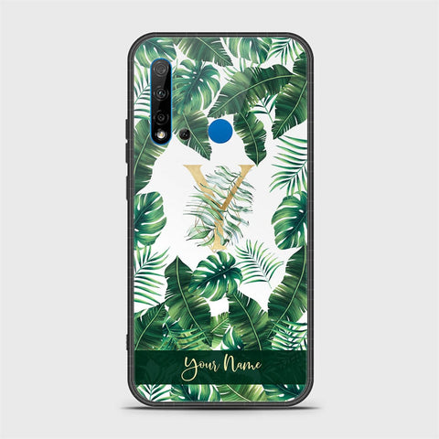 Huawi P20 Lite 2019 Cover - Personalized Alphabet Series - HQ Ultra Shine Premium Infinity Glass Soft Silicon Borders Case