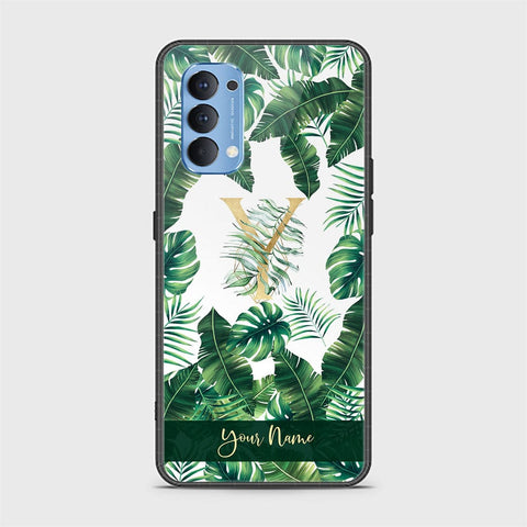 Oppo Reno 4 Cover - Personalized Alphabet Series - HQ Ultra Shine Premium Infinity Glass Soft Silicon Borders Case