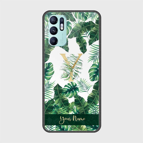 Oppo Reno 6 Cover - Personalized Alphabet Series - HQ Ultra Shine Premium Infinity Glass Soft Silicon Borders Case
