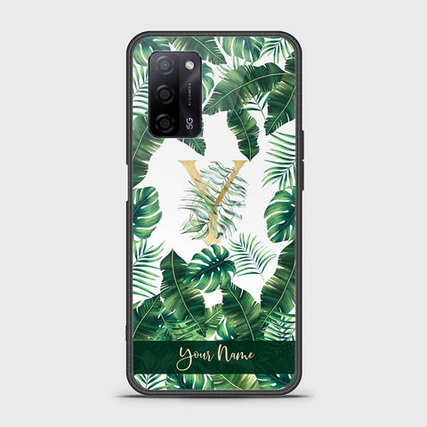 Oppo A55s Cover - Personalized Alphabet Series Series - HQ Ultra Shine Premium Infinity Glass Soft Silicon Borders Case
