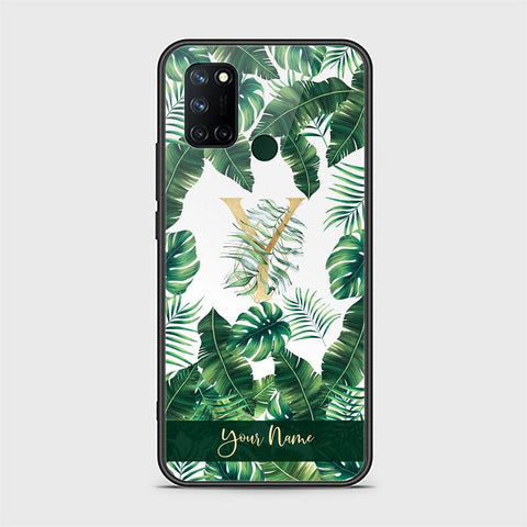 Realme 7i Cover - Personalized Alphabet Series - HQ Ultra Shine Premium Infinity Glass Soft Silicon Borders Case