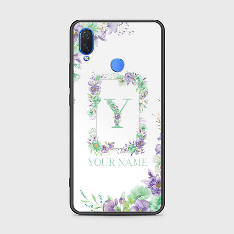 Huawei Y9 2019 Cover - Personalized Alphabet Series Series - HQ Ultra Shine Premium Infinity Glass Soft Silicon Borders Case