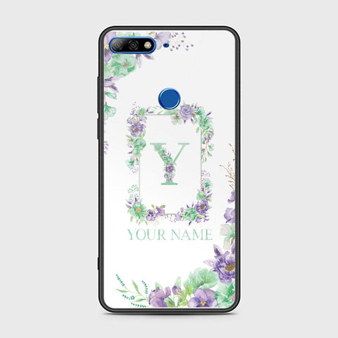 Huawei Y7 Prime 2018 Cover - Personalized Alphabet Series Series - HQ Ultra Shine Premium Infinity Glass Soft Silicon Borders Case