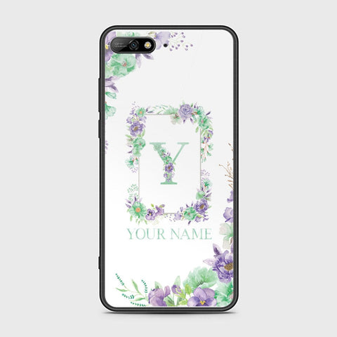 Huawei Y6 Prime 2018 Cover - Personalized Alphabet Series Series - HQ Ultra Shine Premium Infinity Glass Soft Silicon Borders Case