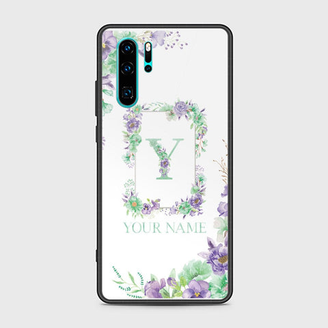 Huawei P30 Pro Cover - Personalized Alphabet Series Series - HQ Ultra Shine Premium Infinity Glass Soft Silicon Borders Case