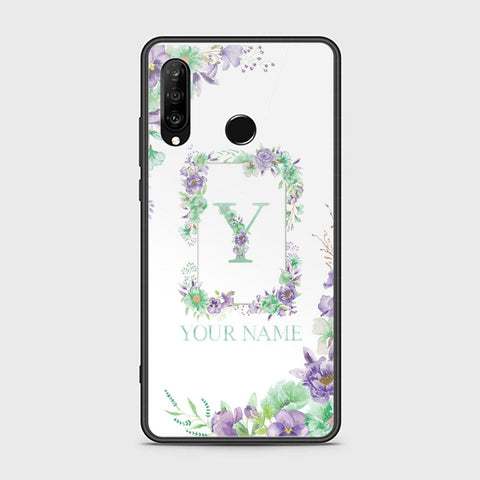 Huawei P30 lite Cover - Personalized Alphabet Series Series - HQ Ultra Shine Premium Infinity Glass Soft Silicon Borders Case